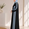 716  عباية قطن سحاب - Schwarz