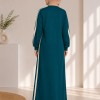 716  عباية قطن سحاب - Khaki