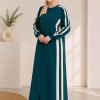 716  عباية قطن سحاب - Khaki