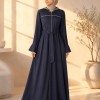 738  عباية كبشون كم كسرات - Dunkelblau