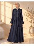738  عباية كبشون كم كسرات - Dunkelblau