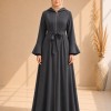 739  عباية كبشون درزات صدر - Anthracite