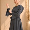 739  عباية كبشون درزات صدر - Anthracite