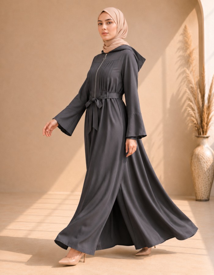 739  عباية كبشون درزات صدر - Anthracite
