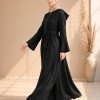 739  عباية كبشون درزات صدر - Schwarz