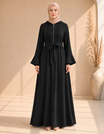 739  عباية كبشون درزات صدر - Schwarz