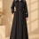 741  عباية ياقة كبيرة - black