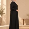 743  عباية درزات صدر - black