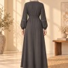 712  عباية ياقة موجة - Anthracite