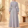 712  عباية ياقة موجة - gray