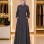 713  عباية صدر كسرات - Anthracite
