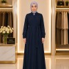 713  عباية صدر كسرات - deep blue