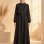Abaya mit Brustdetail 715 - Schwarz