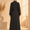 715  عباية صدر ردة - black