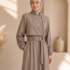 715  عباية صدر ردة - Mausgrau