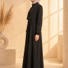 715  عباية صدر ردة - black