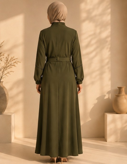 715  عباية صدر ردة - Khaki