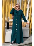 726  عباية صدر كشكش - Khaki