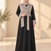 727  عباية ربع سحاب - brown