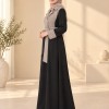 727  عباية ربع سحاب - brown