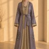 730  عباية قطعتين وردة - lavender