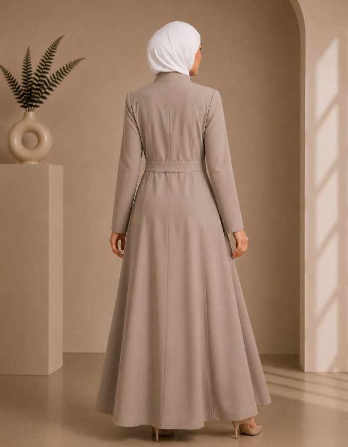 1242 مانطو جاكوار كبسون - Beige