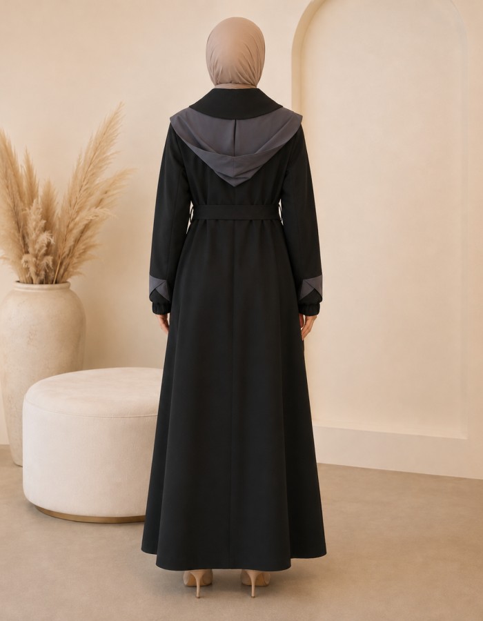 1245 مانطو السفير  - black
