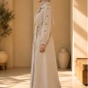 1246  مانطو كريستال أزرار - beige