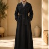 1246  مانطو كريستال أزرار - black