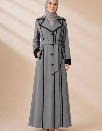1247 مانطو جاكور أزرار - gray