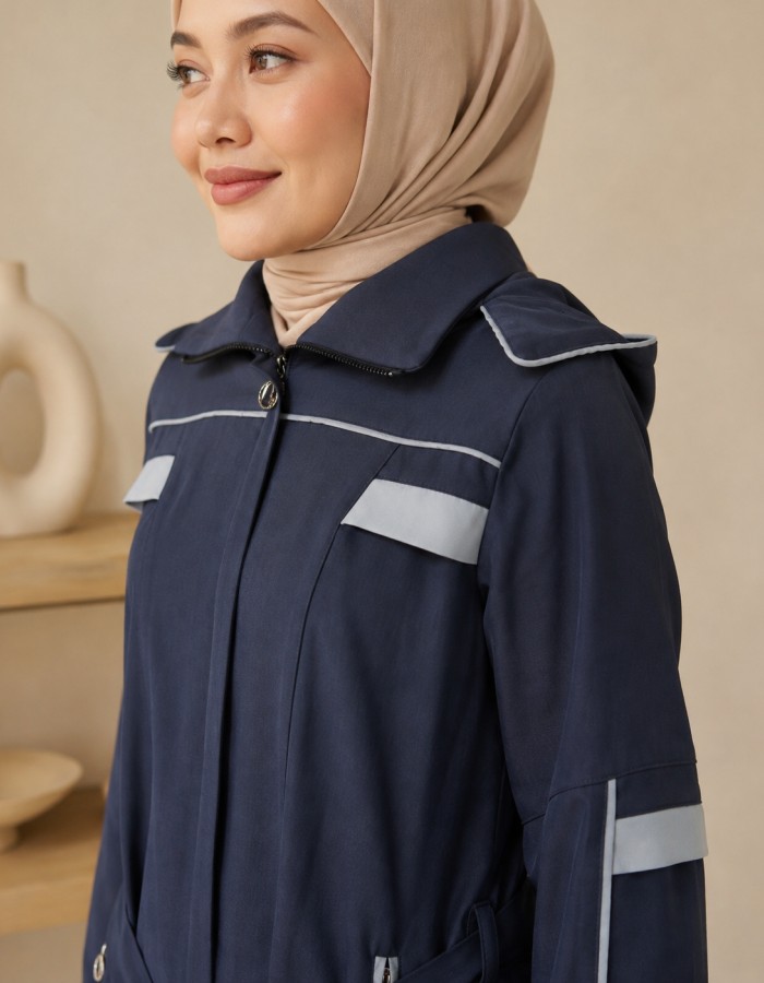 1248  مانطو كريستال قبة ملكية - Dunkelblau