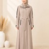 1254  مانطو جاكوار سحاب - Beige