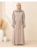 1254  مانطو جاكوار سحاب - Beige