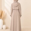1254  مانطو جاكوار سحاب - Beige