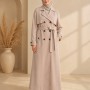 1255  مانطو كريستال ردة دبل - Beige