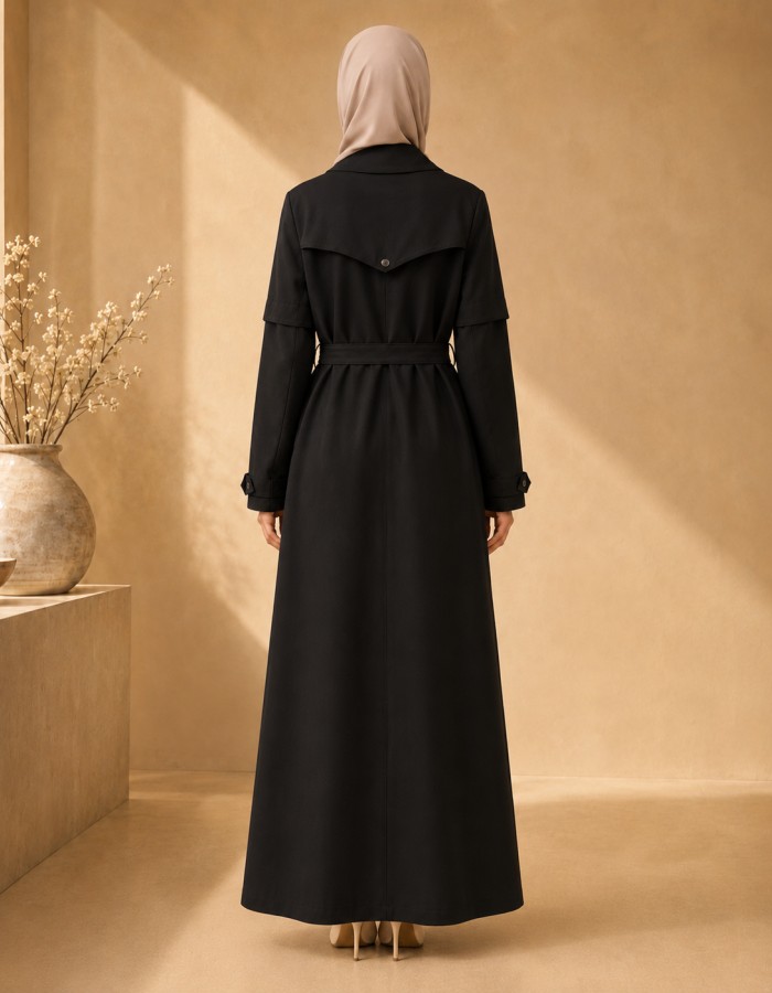 1255  مانطو كريستال ردة دبل - black