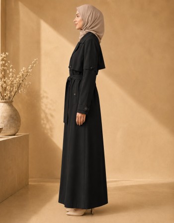 1255  مانطو كريستال ردة دبل - black