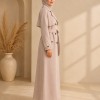 1255  مانطو كريستال ردة دبل - Beige