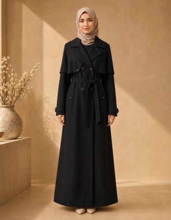 1255  مانطو كريستال ردة دبل - black
