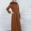 Modamix Hooded Zippered Stylish Womens Coat 1300 - tan