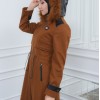 Modamix Hooded Zippered Stylish Womens Coat 1300 - tan