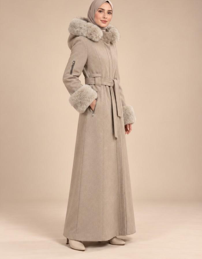 1402 مانطو شتوي  - Beige