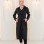 Eleganter Leinen-Trenchcoat mit Gürtel 1240 - Schwarz