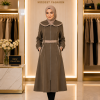 ترانشكوت براشوات مبطن بطانة ساتان 1241 - بني