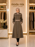 ترانشكوت براشوات مبطن بطانة ساتان 1241 - بني