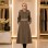 Brocade-detail trench coat with satin lining 1241 - brown
