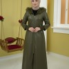 Trenchcoat aus gestepptem Leder 1379 - Khaki