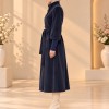 1391 مانطو فرنسي فرو ارنب - Dunkelblau