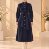 1391 مانطو فرنسي فرو ارنب - Dunkelblau
