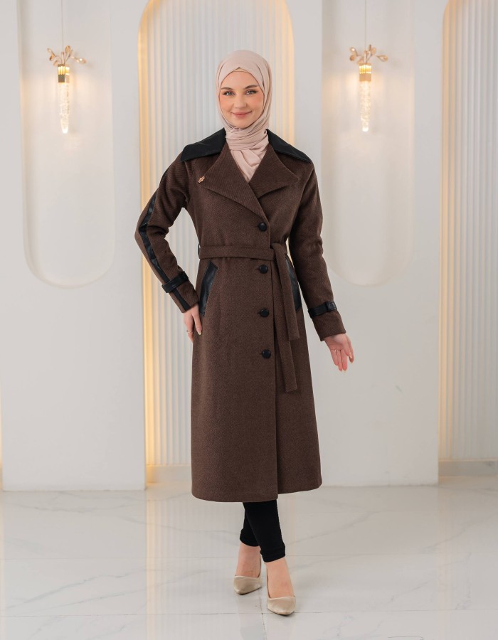1394 ترانشكوت جوخ وجلد - Braun